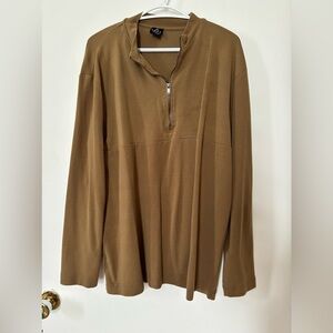 Men's Loft Brown Quarter-Zip Pullover🤎